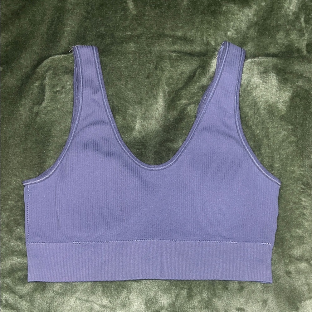 Women's Aerie Blue Ribbed Bralette